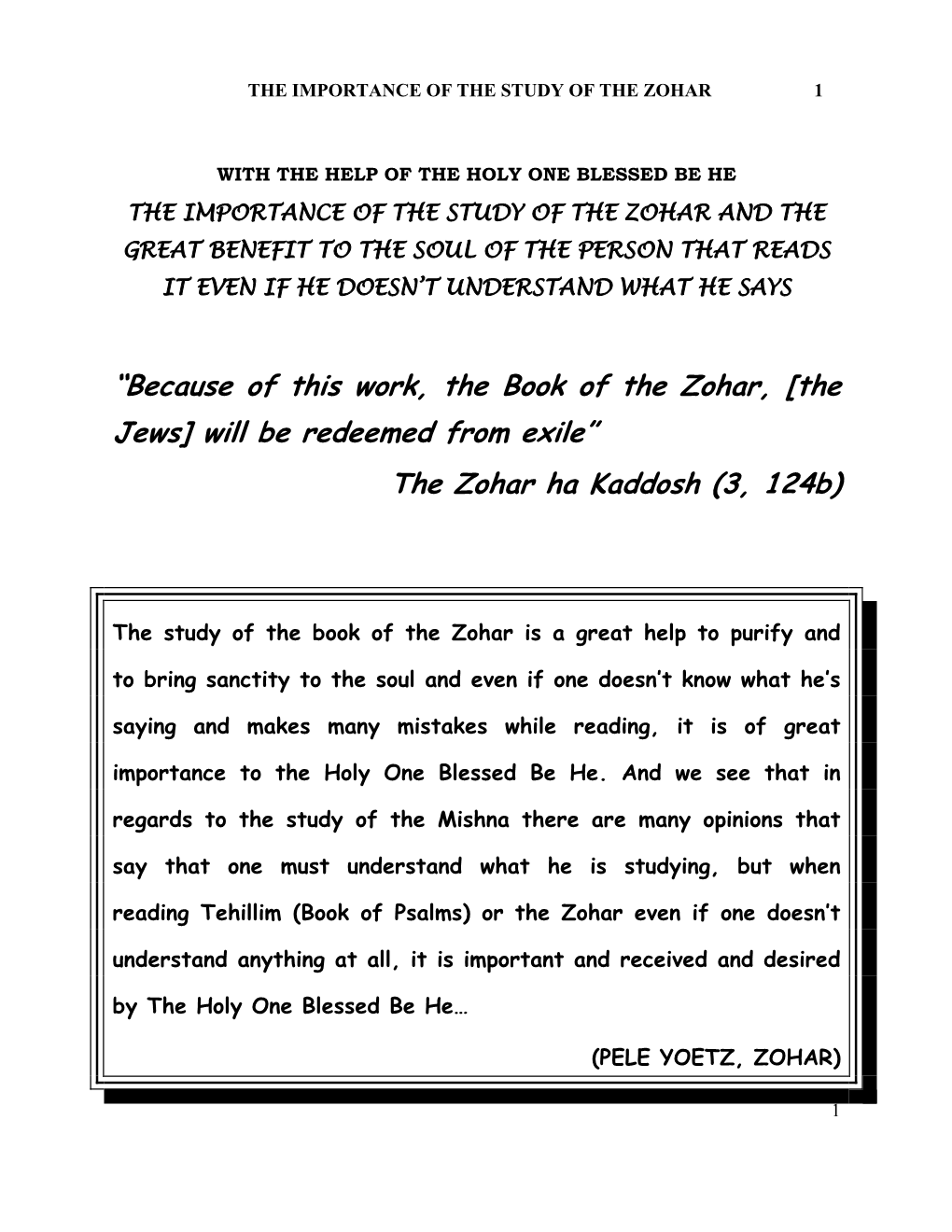 The Zohar Ha Kaddosh (3, 124B)