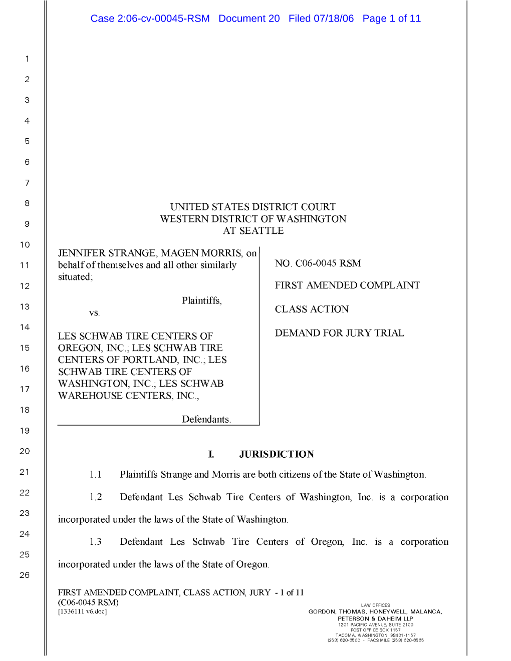 EEOC V. Les Schwab Tire Centers