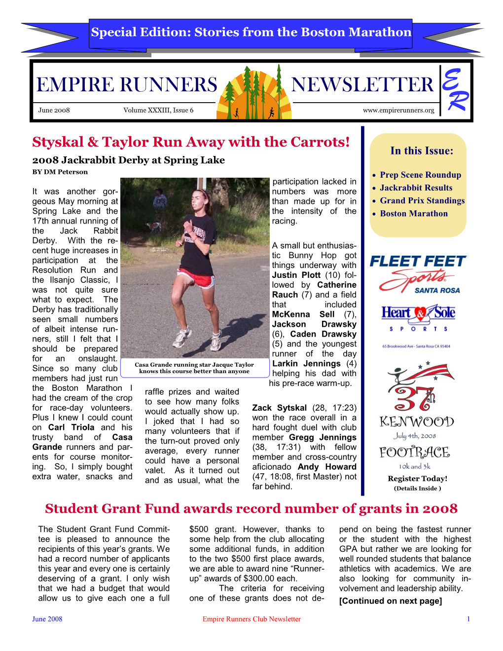 Empire Runners Newsletter E