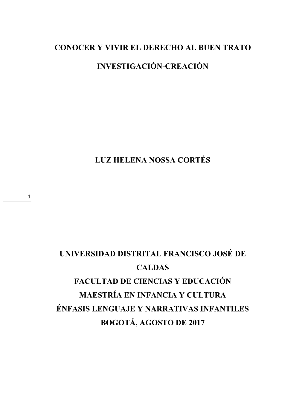 Conocer Y Vivir El Derecho Al Buen Trato Investigación