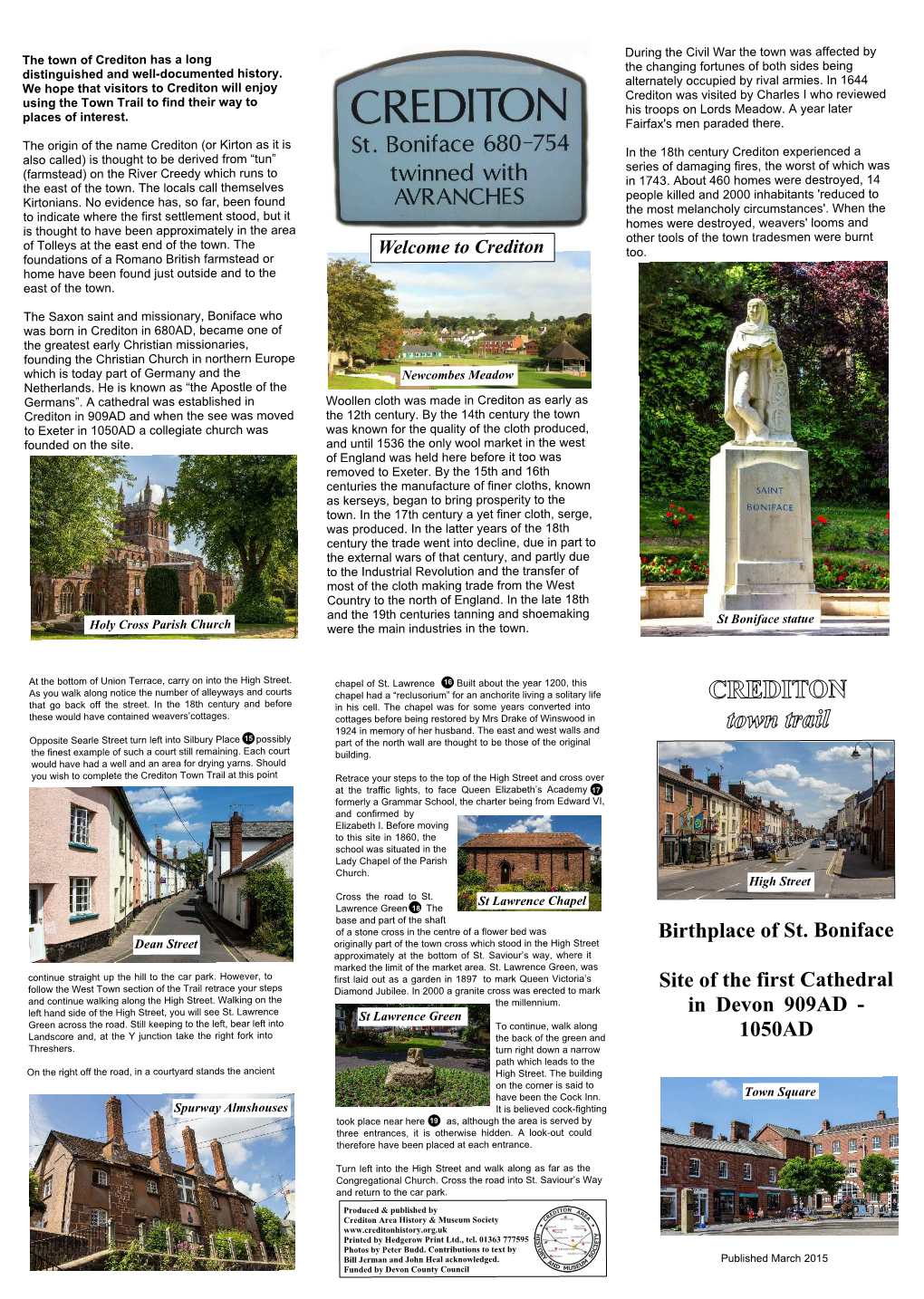 Crediton Town Trail Leaflet