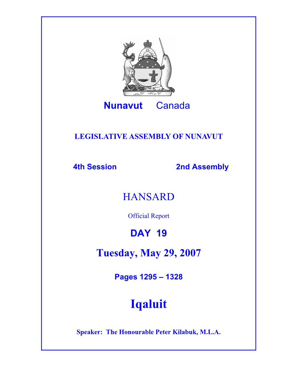 Nunavut Hansard 1295