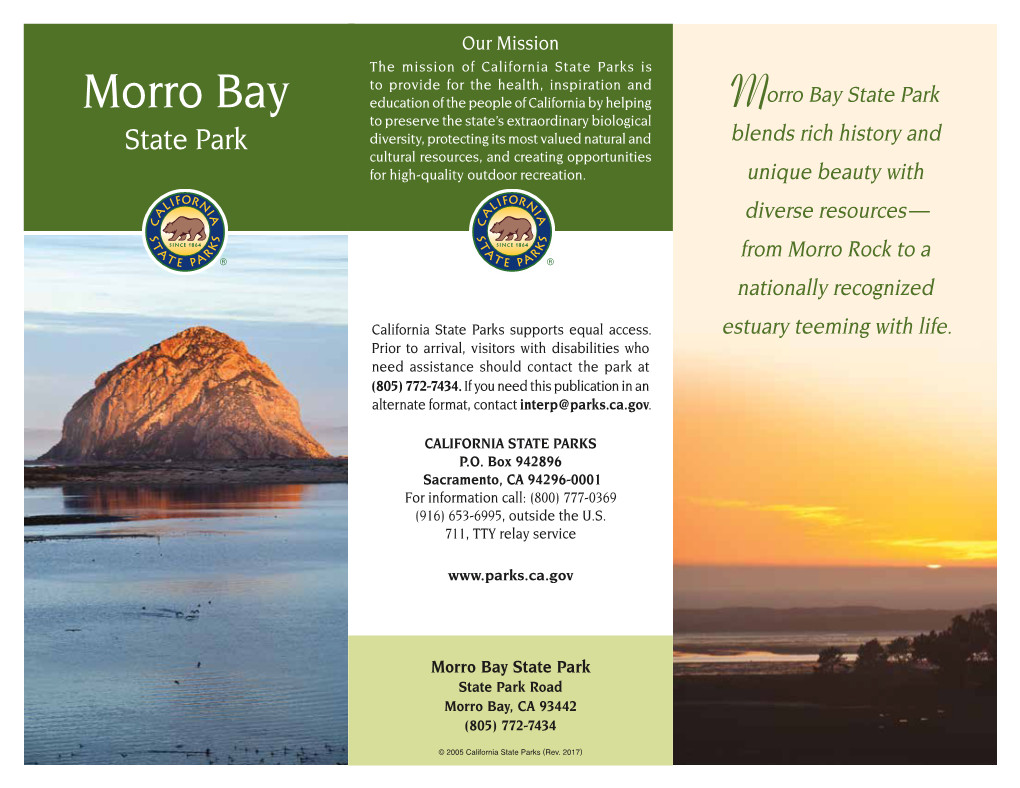 Morro Bay State Park State Park Road Morro Bay, CA 93442 (805) 772-7434