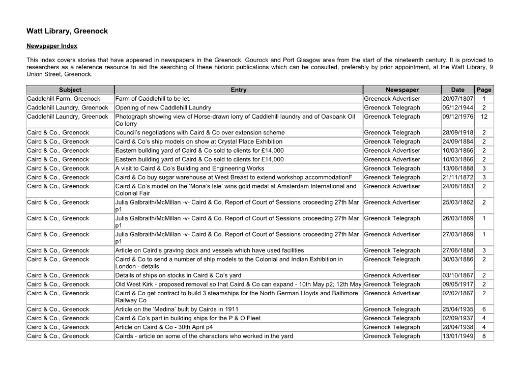 Newspaper Index Query1