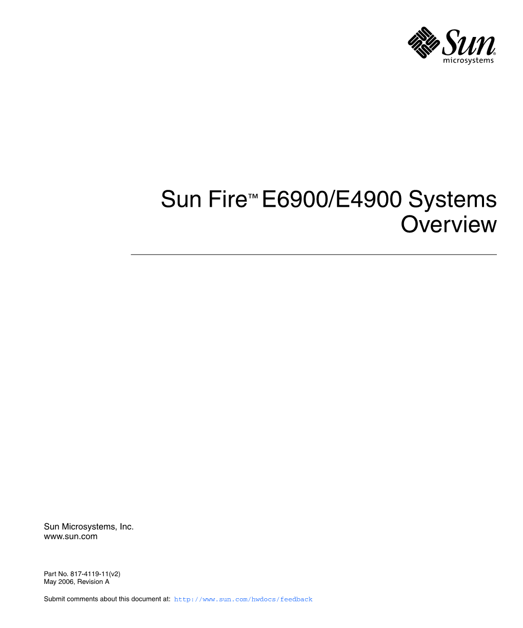 Sun Fire E6900/E4900 Systems Overview Manual