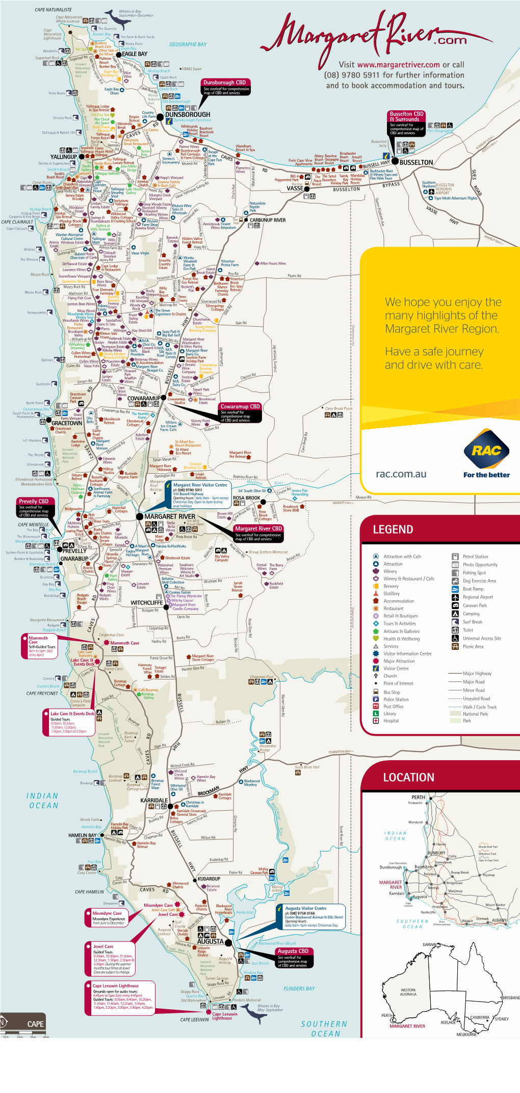 The Margaret River Region Map & Guide