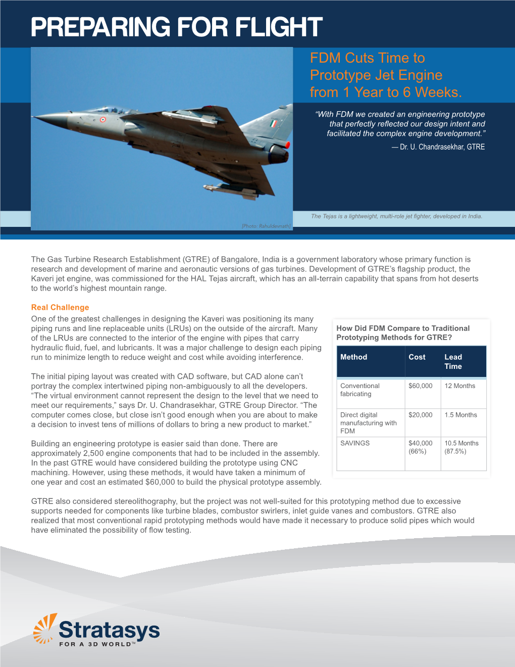 PREPARING for FLIGHT FDM Cuts Time to Prototype Jet Engine from 1 Year to 6 Weeks