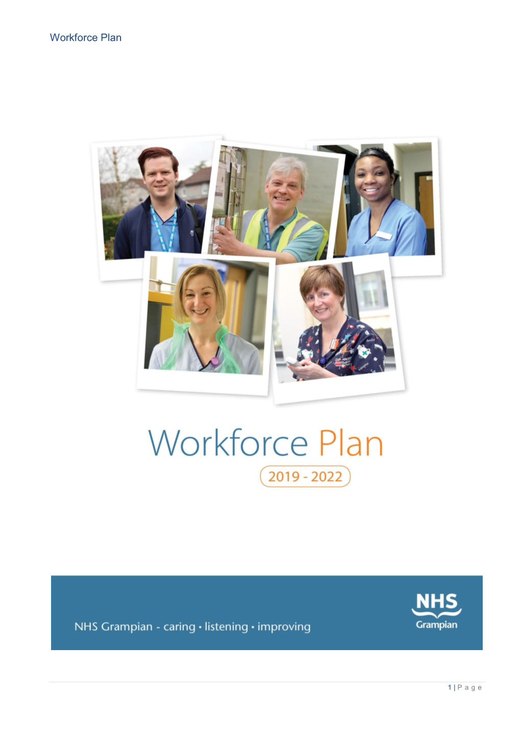 NHS Grampian Workforce Plan 2019-2022, Please Contact: Pauline Rae, NHS Grampian Workforce Service Manager, 01224 556206 Or Pauline.Rae@Nhs.Net