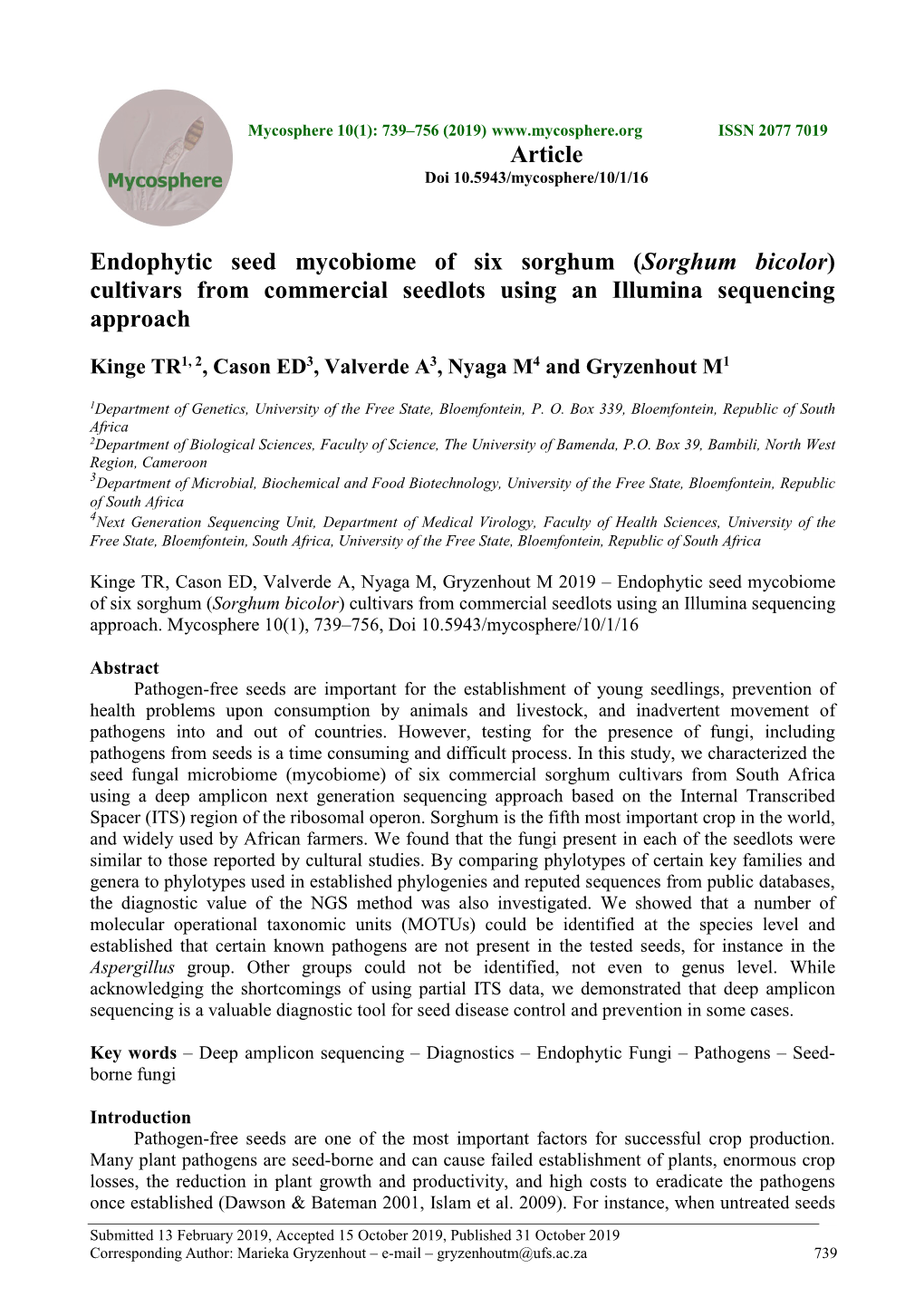 Sorghum Bicolor) Cultivars from Commercial Seedlots Using an Illumina Sequencing Approach