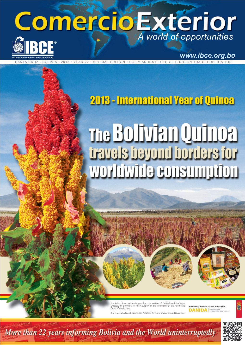 BOLIVIAN QUINOA TRAVELS BEYOND BORDERS 2 Special Edition • Santa Cruz - Bolivia for WORLDWIDE CONSUMPTION