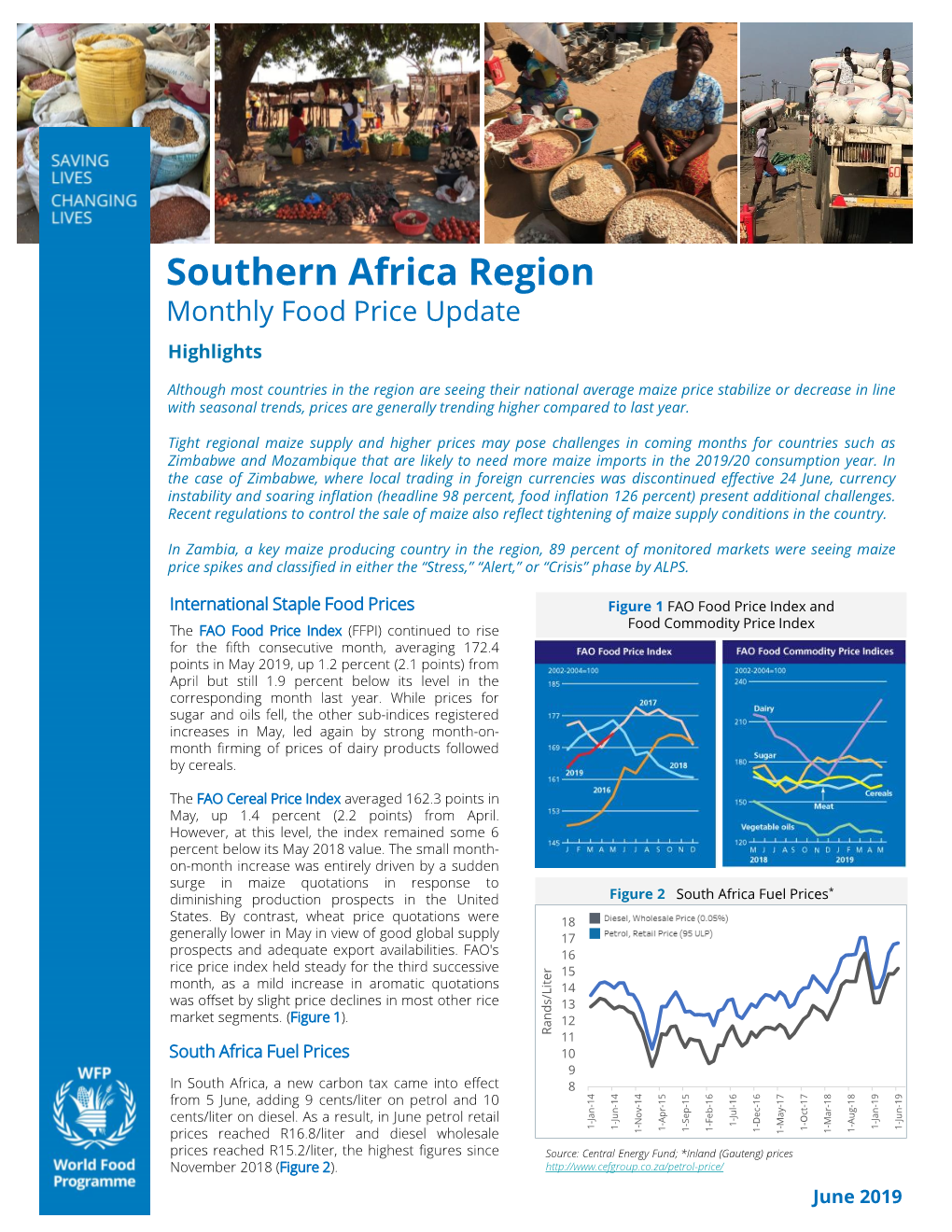 Southern Africa Region Monthly Food Price Update Highlights