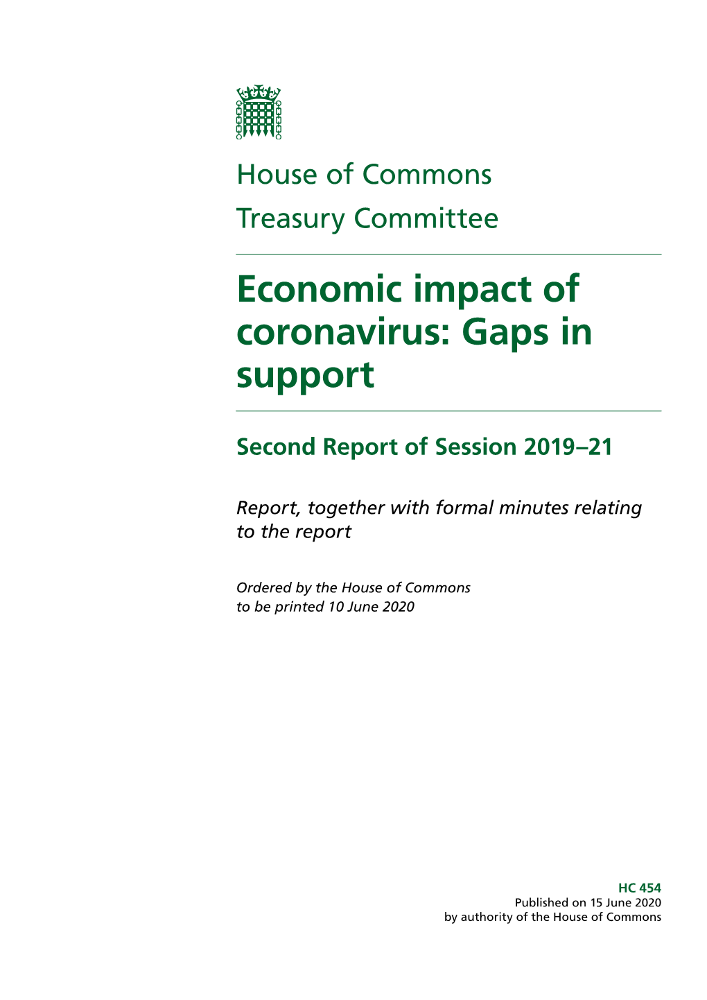 Economic Impact of Coronavirus: Gaps in Support