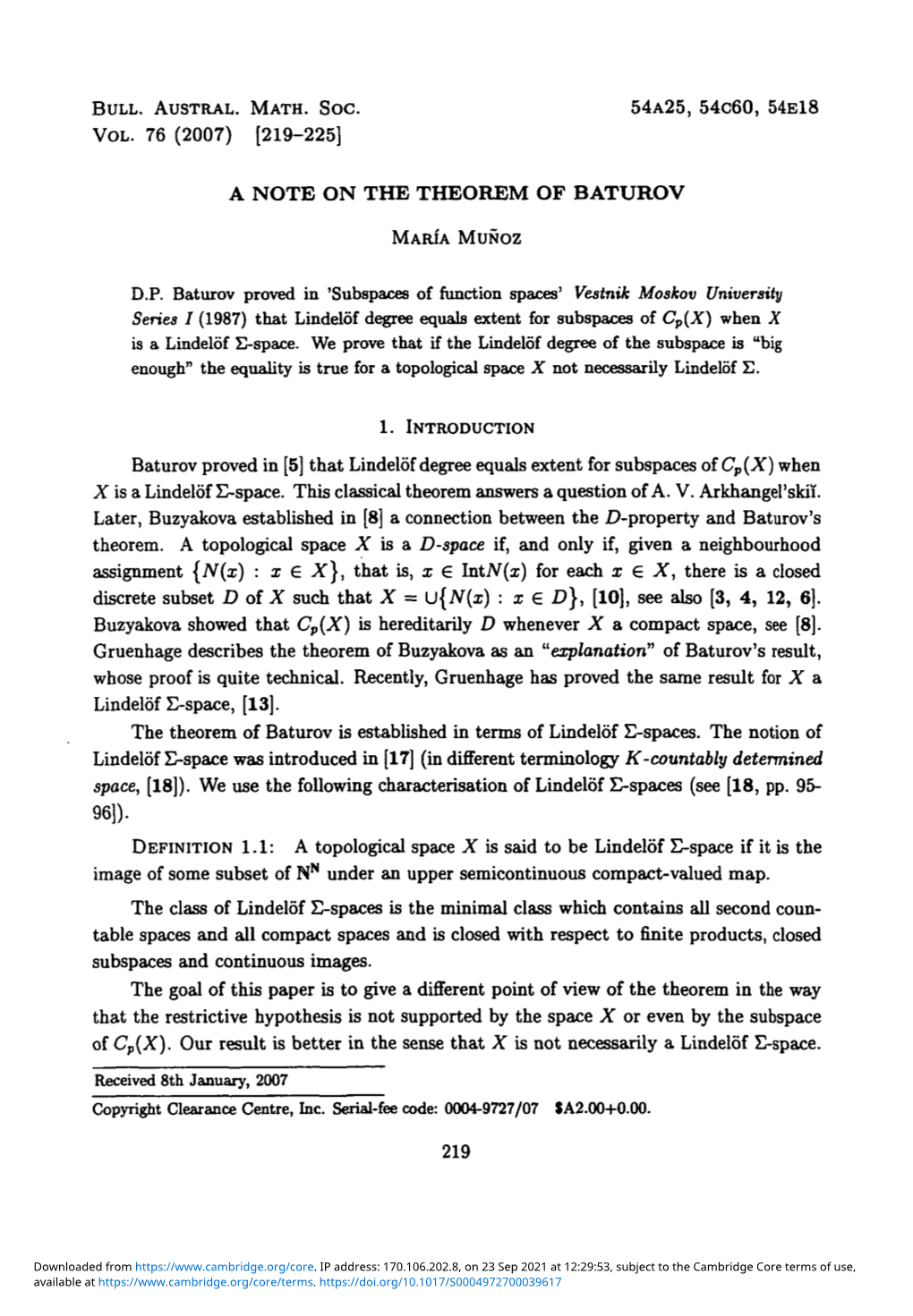 A Note on the Theorem of Baturov