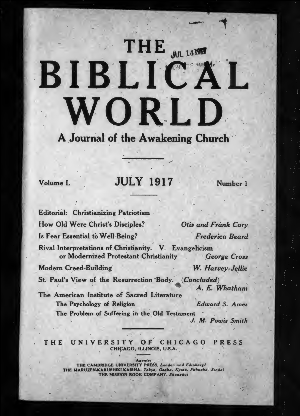 The Biblical World 1917-07