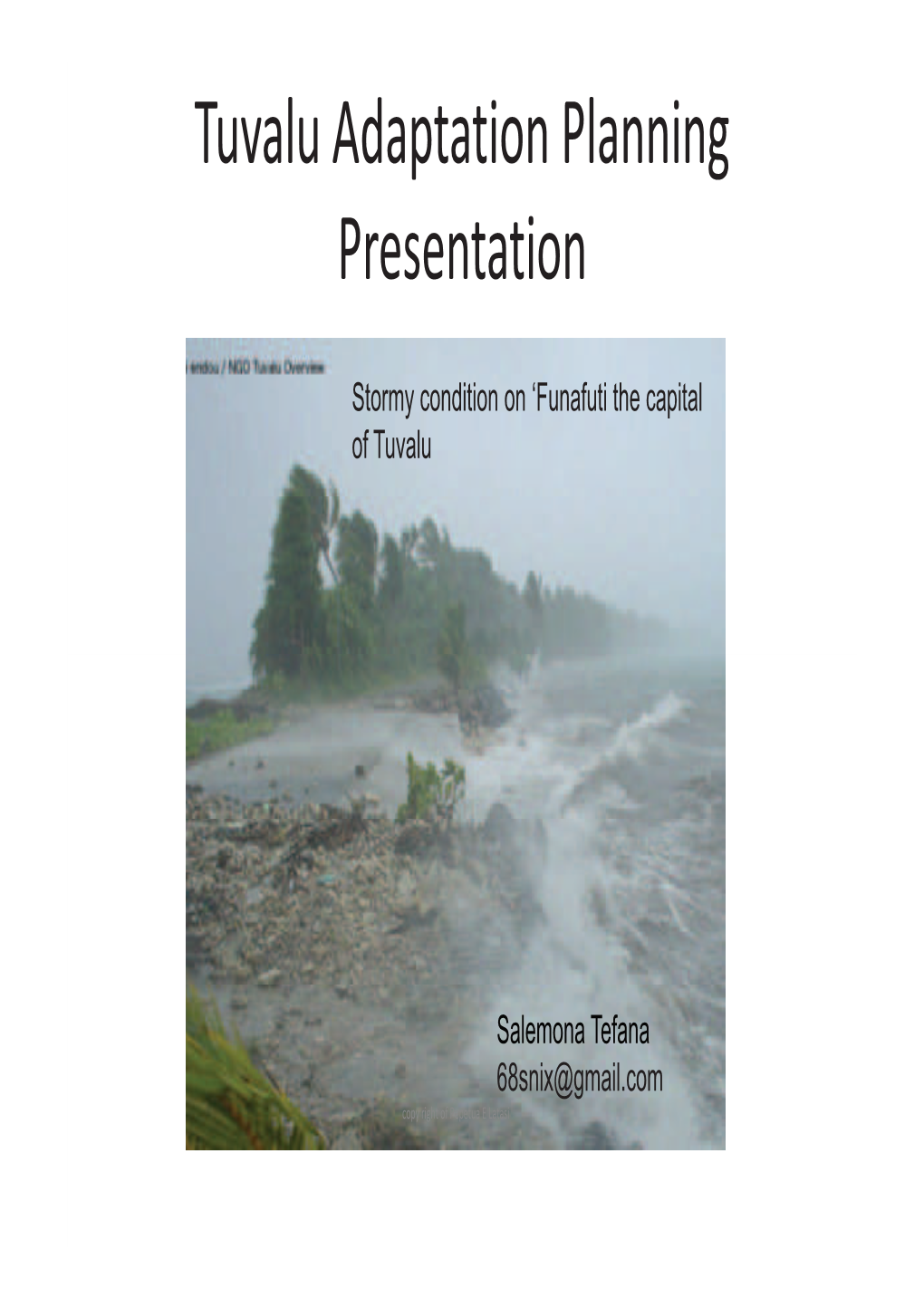 Tuvalu Adaptation Planning Presentation