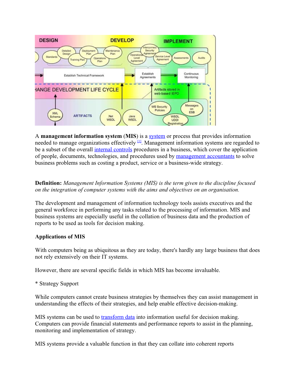 A Management Information System (MIS) Is a System Or Process That Provides Information Needed to Manage Organizations Effectively [1]