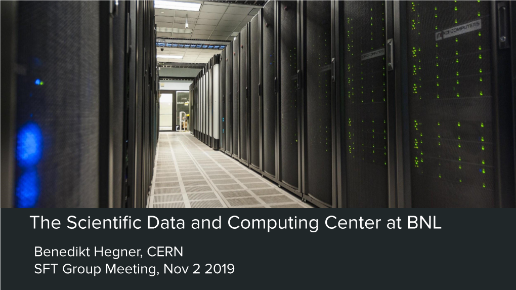 The Scientific Data and Computing Center At