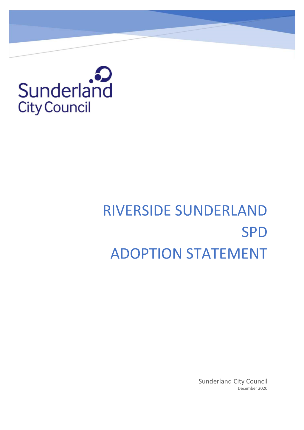 Riverside Sunderland Spd Adoption Statement