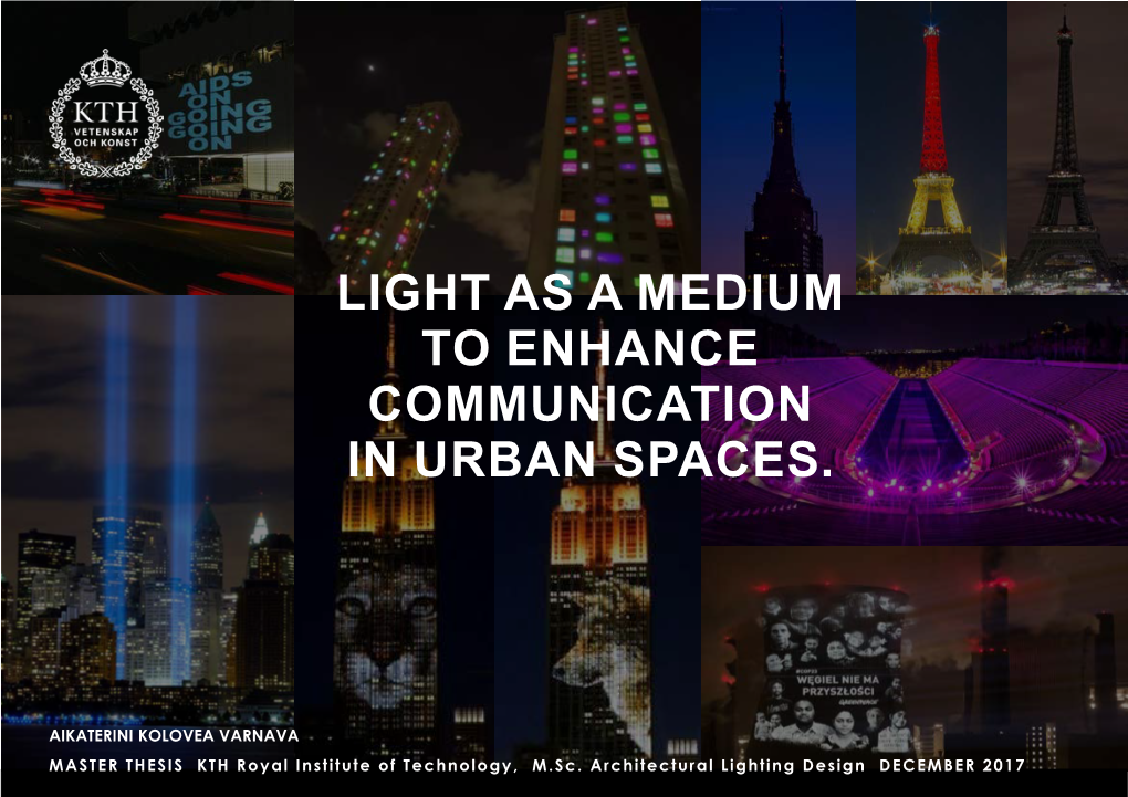 Light As a Medium to Enhance Communication in Urban Spaces