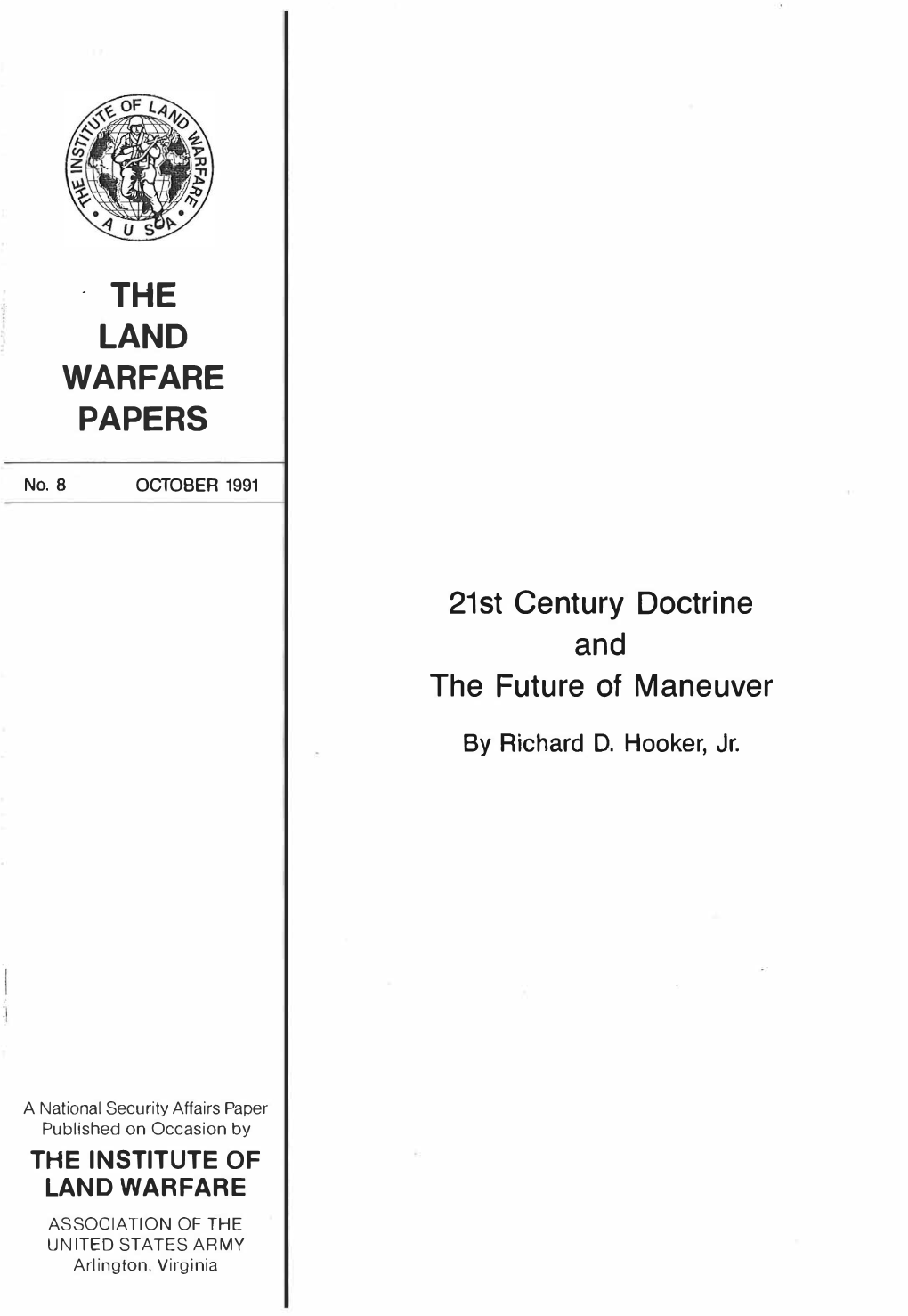 · the Land Warfare Papers
