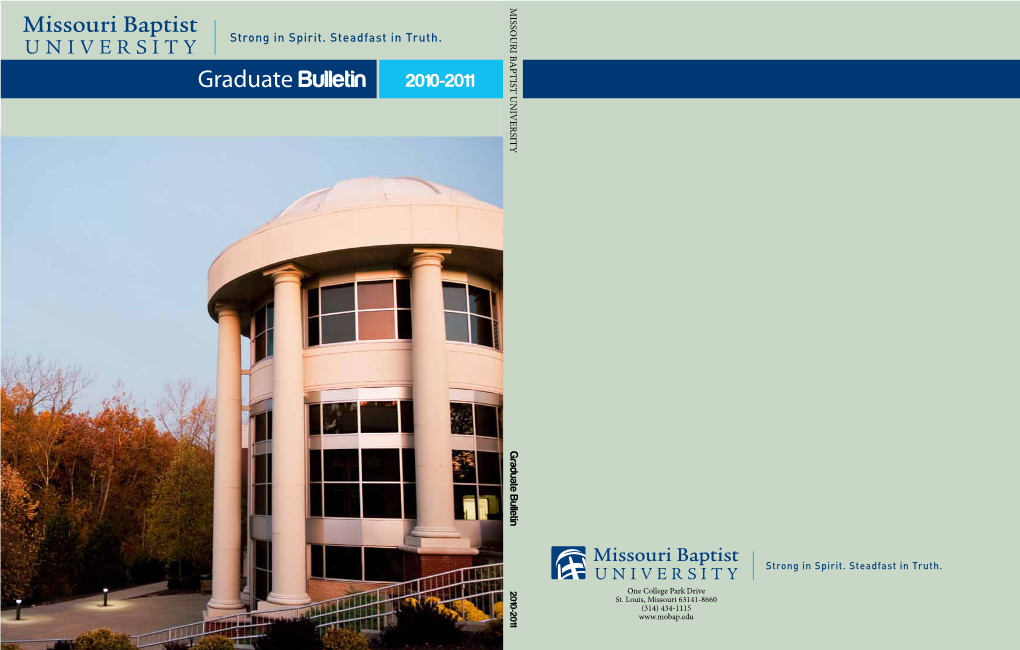 Graduate Bulletin 2010-2011