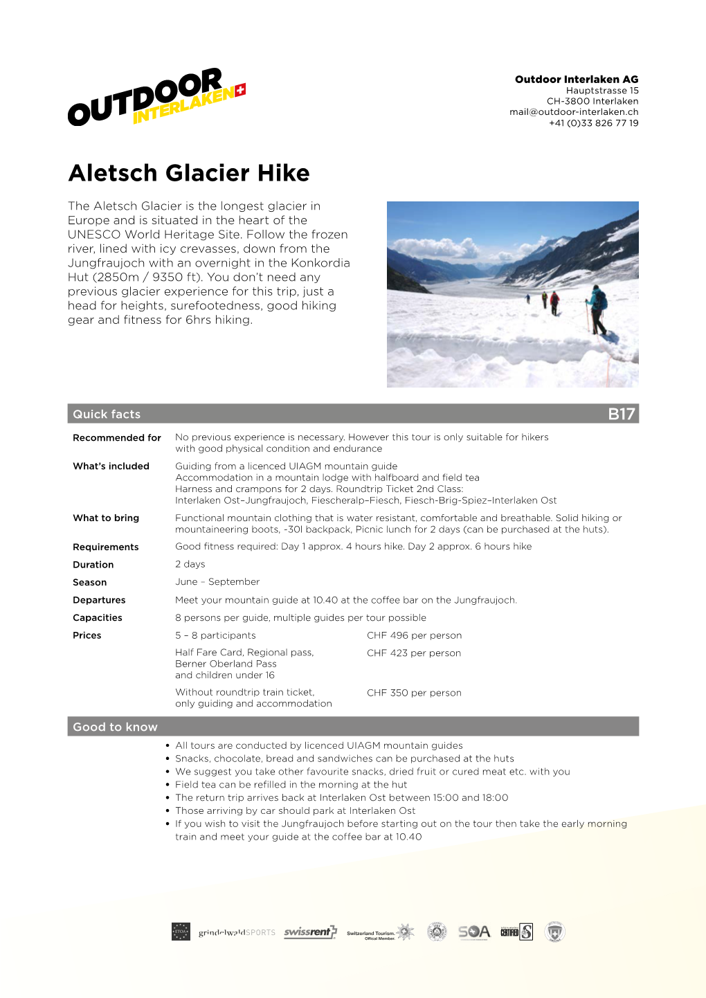 Aletsch Glacier Hike