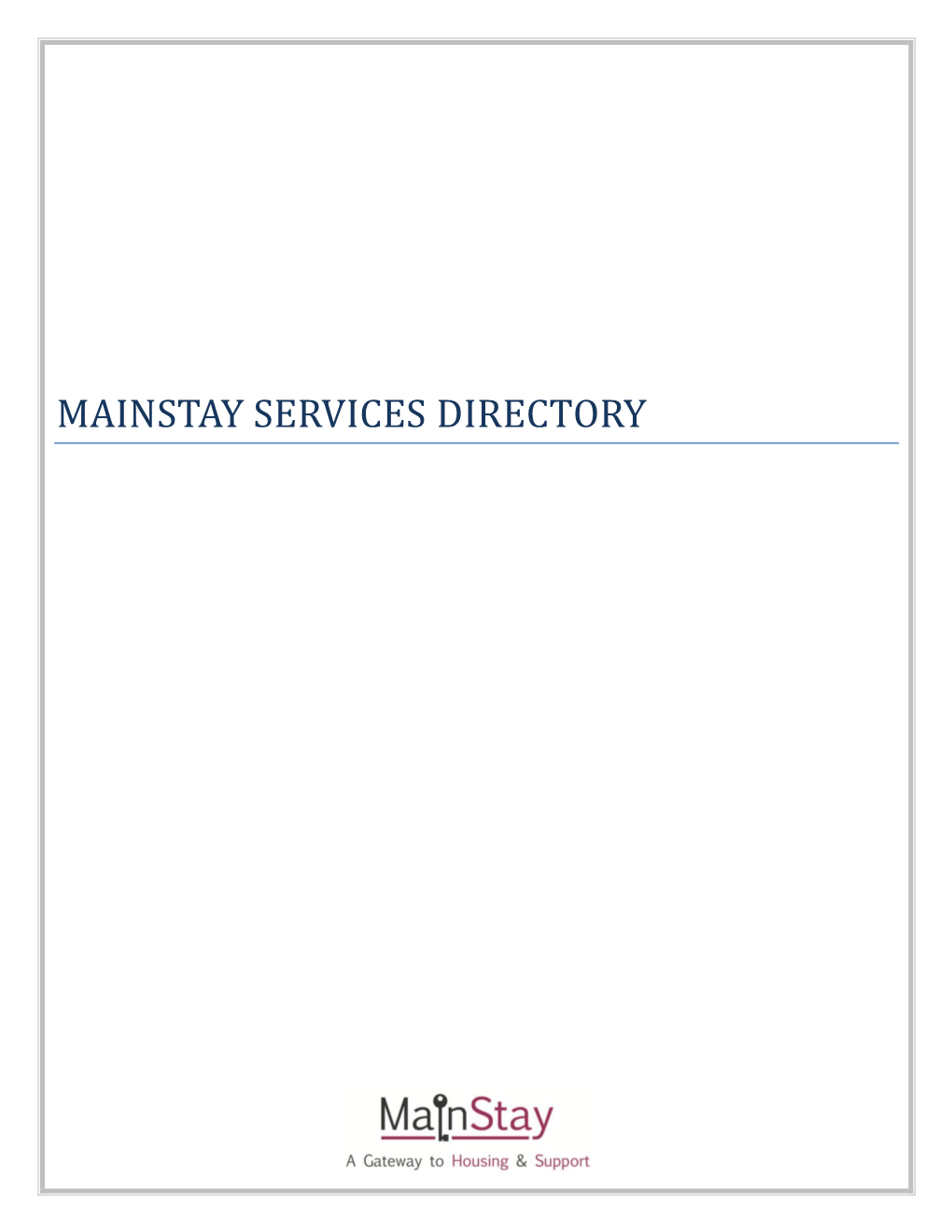 Mainstay Services Directory