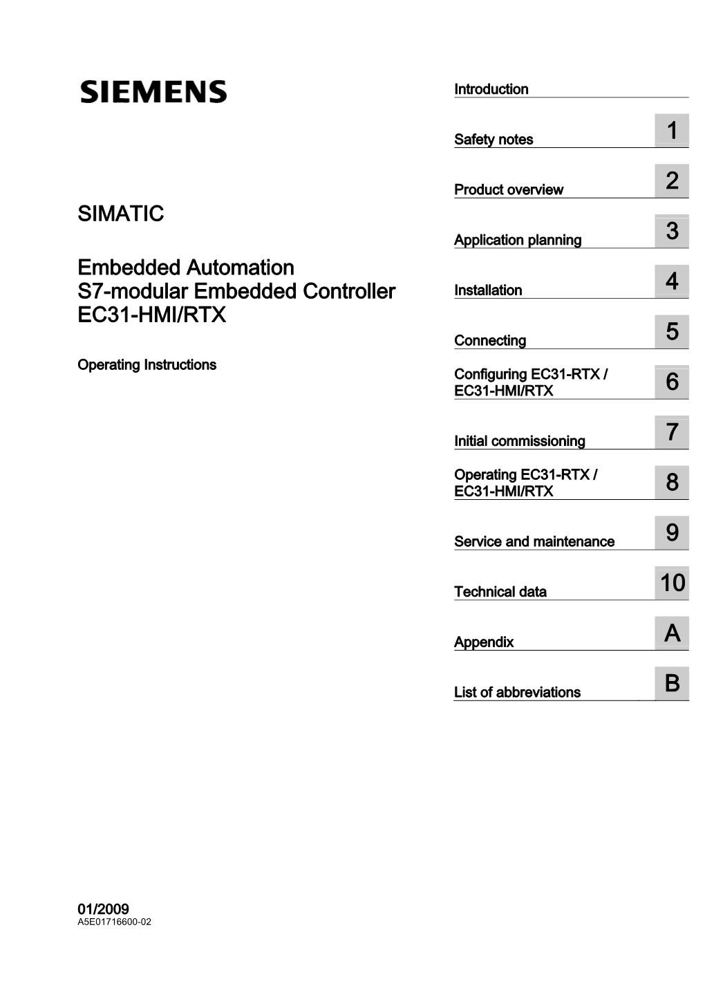 Embedded Automation S7-Modular Embedded Controller EC31-HMI/RTX Safety Notes 1 ______