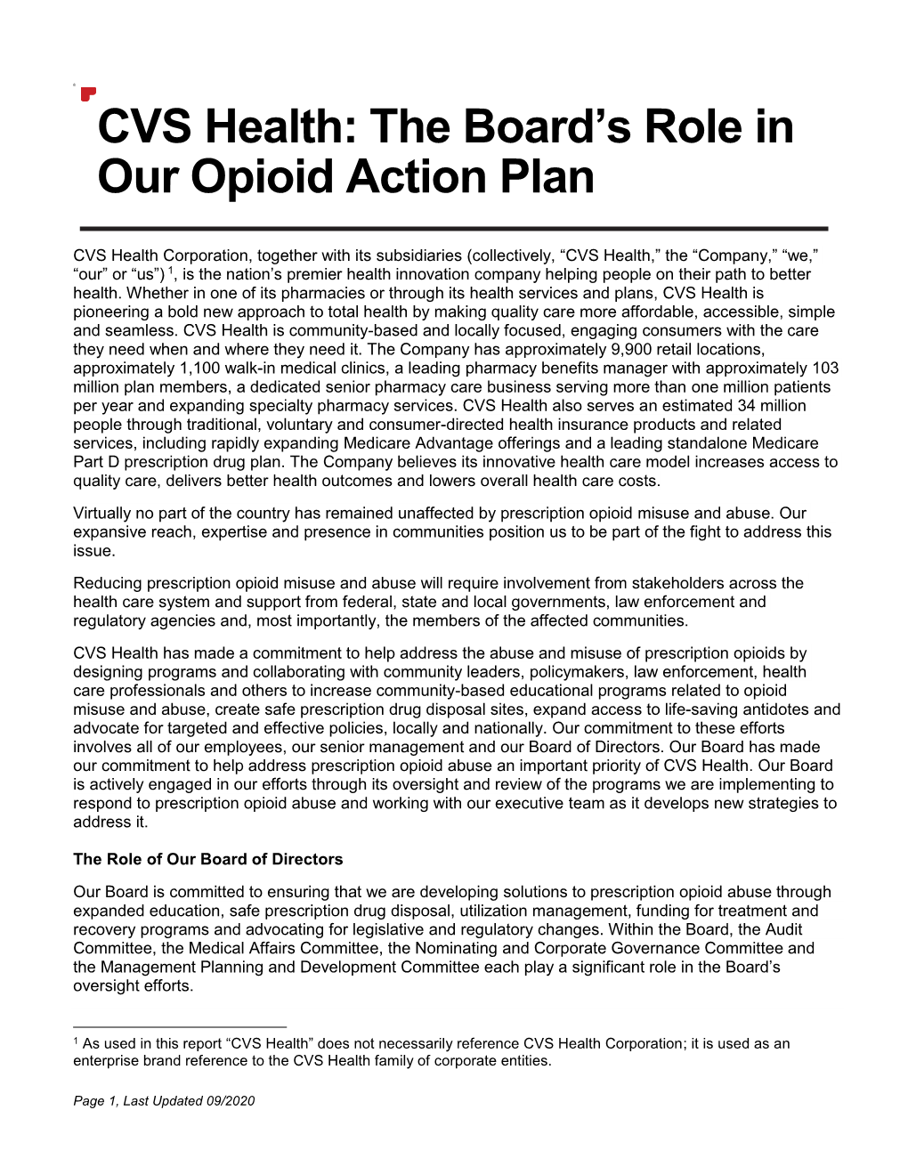 The Board's Role in Our Opioid Action Plan