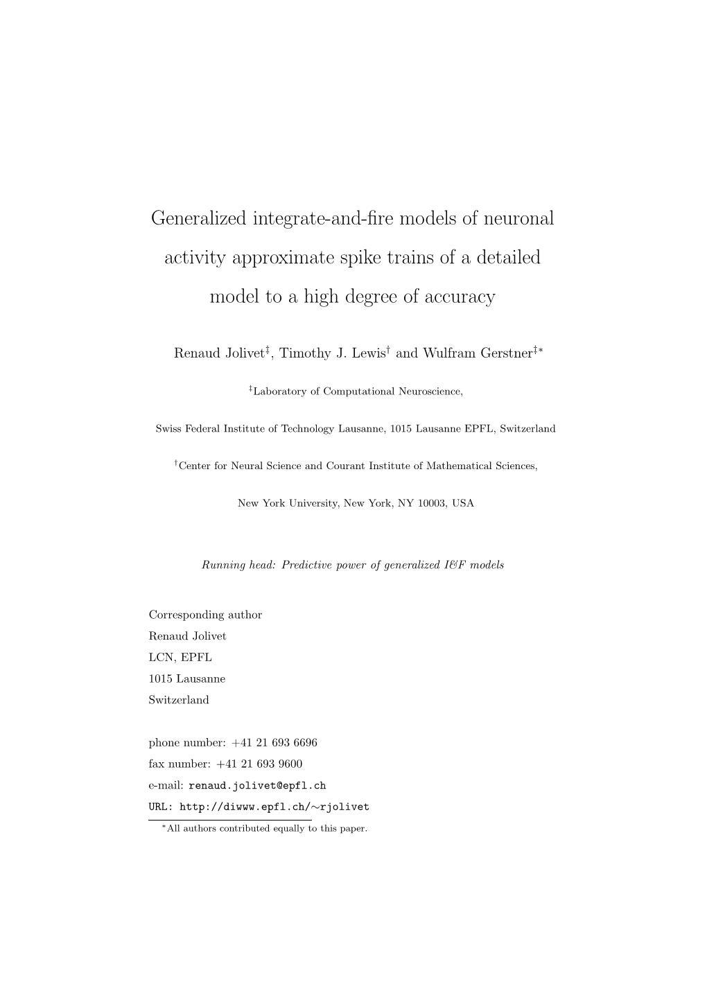 Generalized Integrate-And-Fire Models of Neuronal Activity Approximate