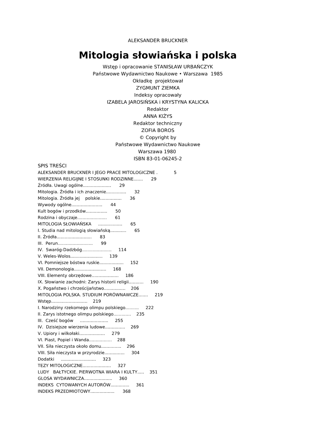 Mitologia Słowiańska I Polska