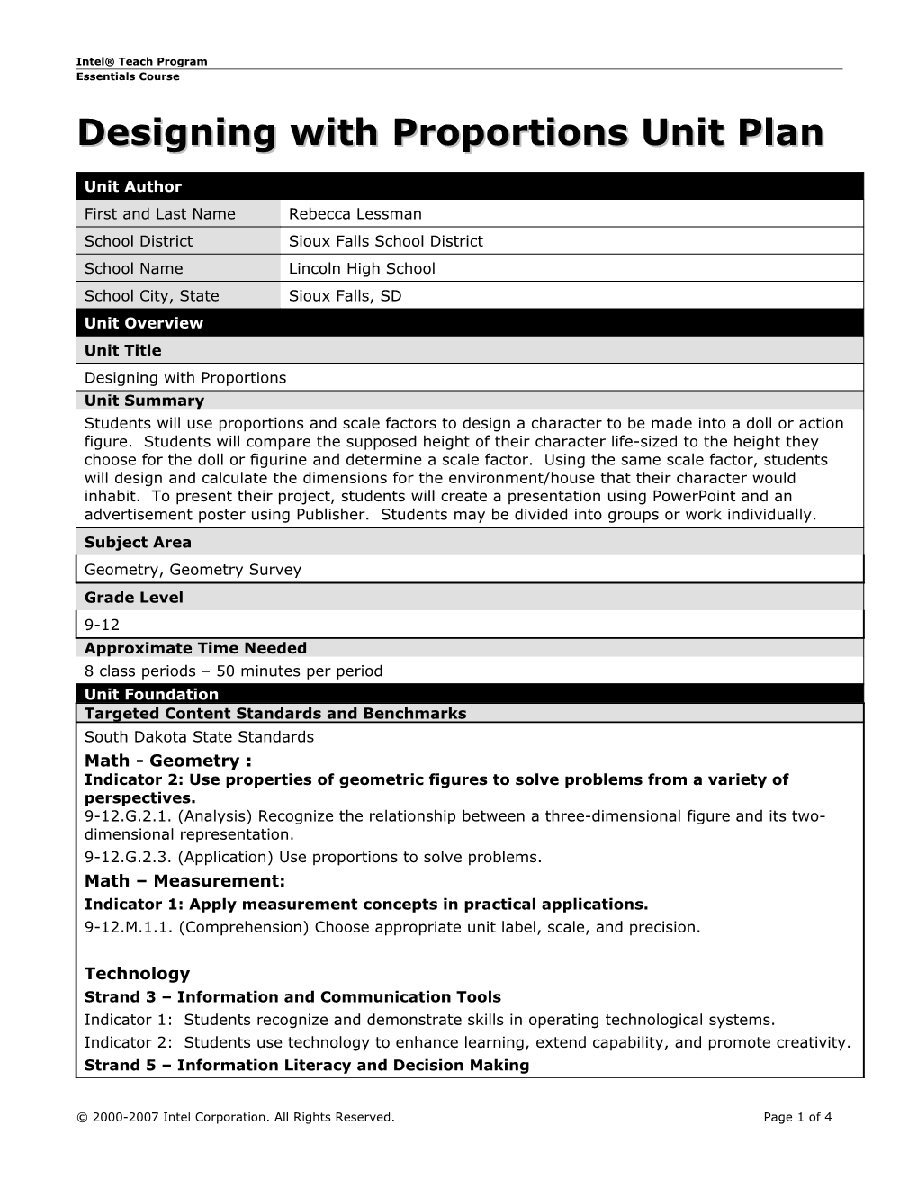 Unit Plan Template s15