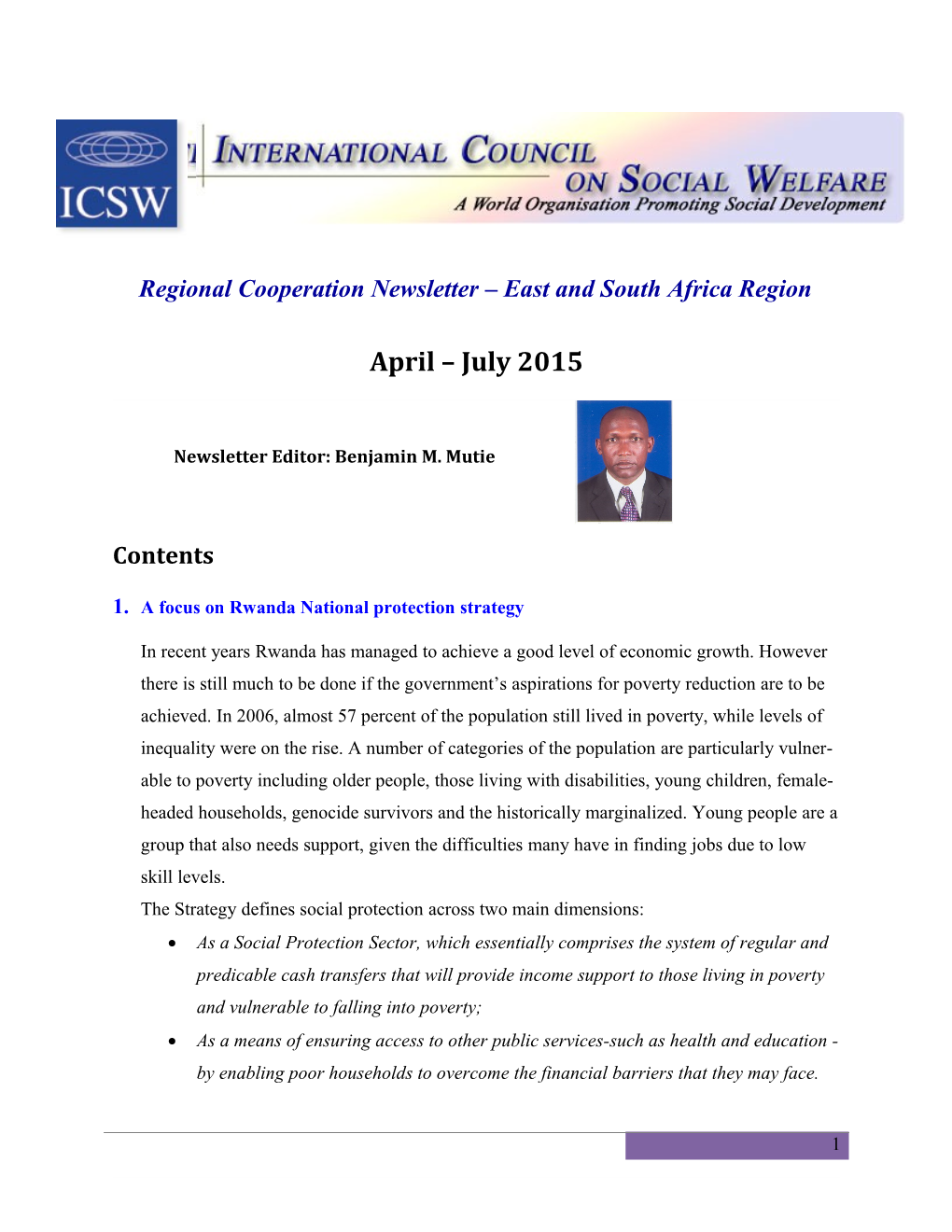 Regional Cooperation Newsletter South Asia