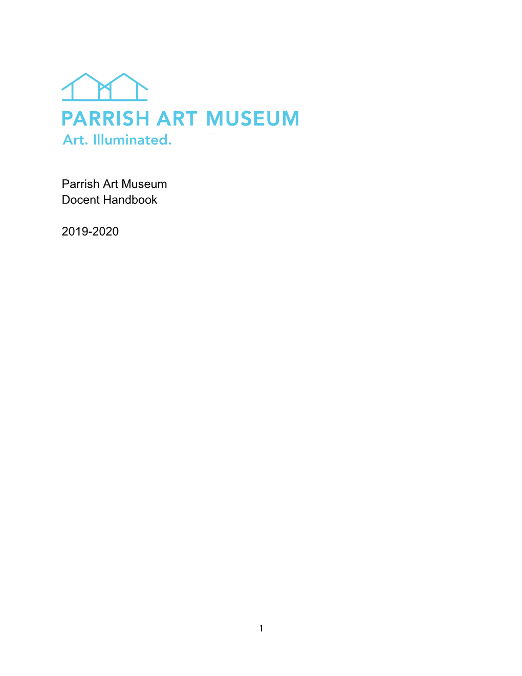 Parrish Art Museum Docent Handbook 2019-2020