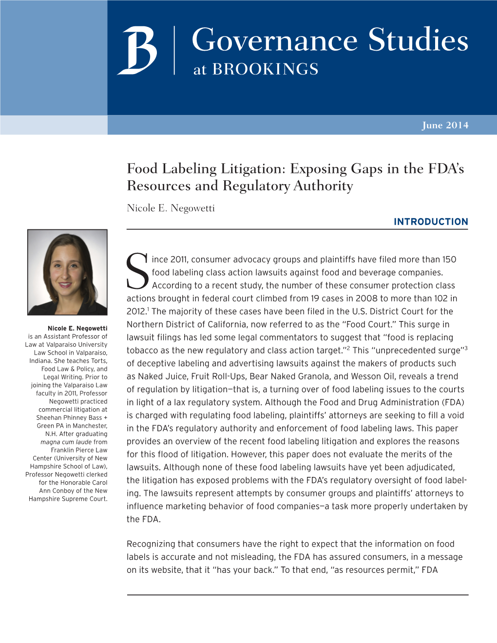 Food Labeling Litigation: Exposing Gaps in the FDA's Resources And