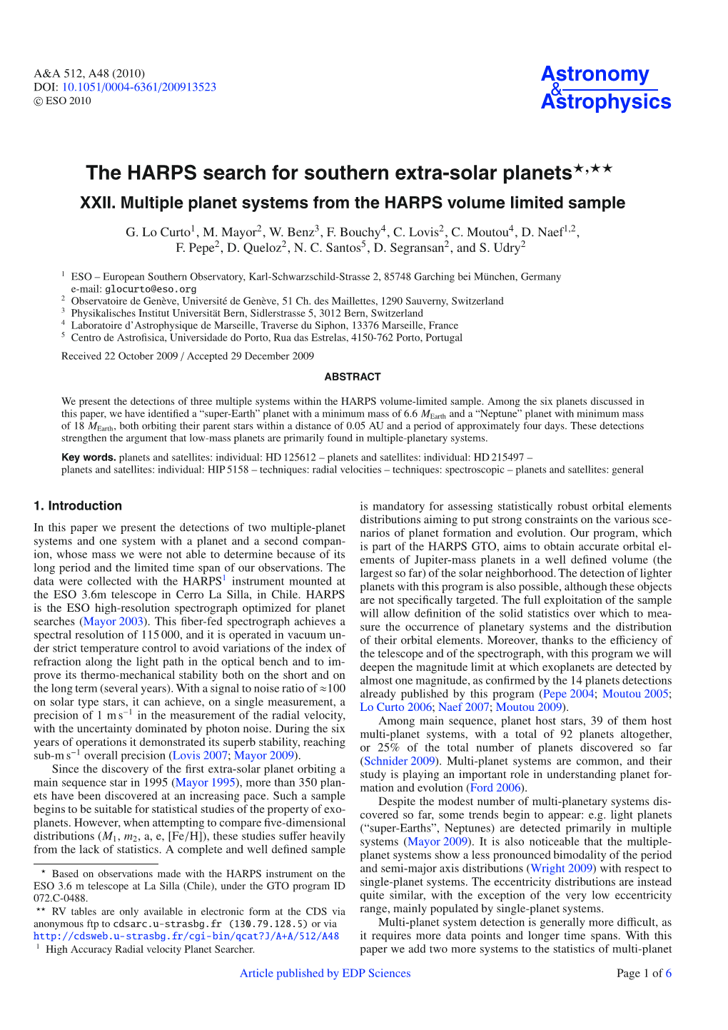 The HARPS Search for Southern Extra-Solar Planets�,�� XXII