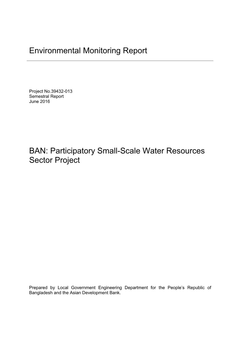 Participatory Small-Scale Water Resources Sector Project
