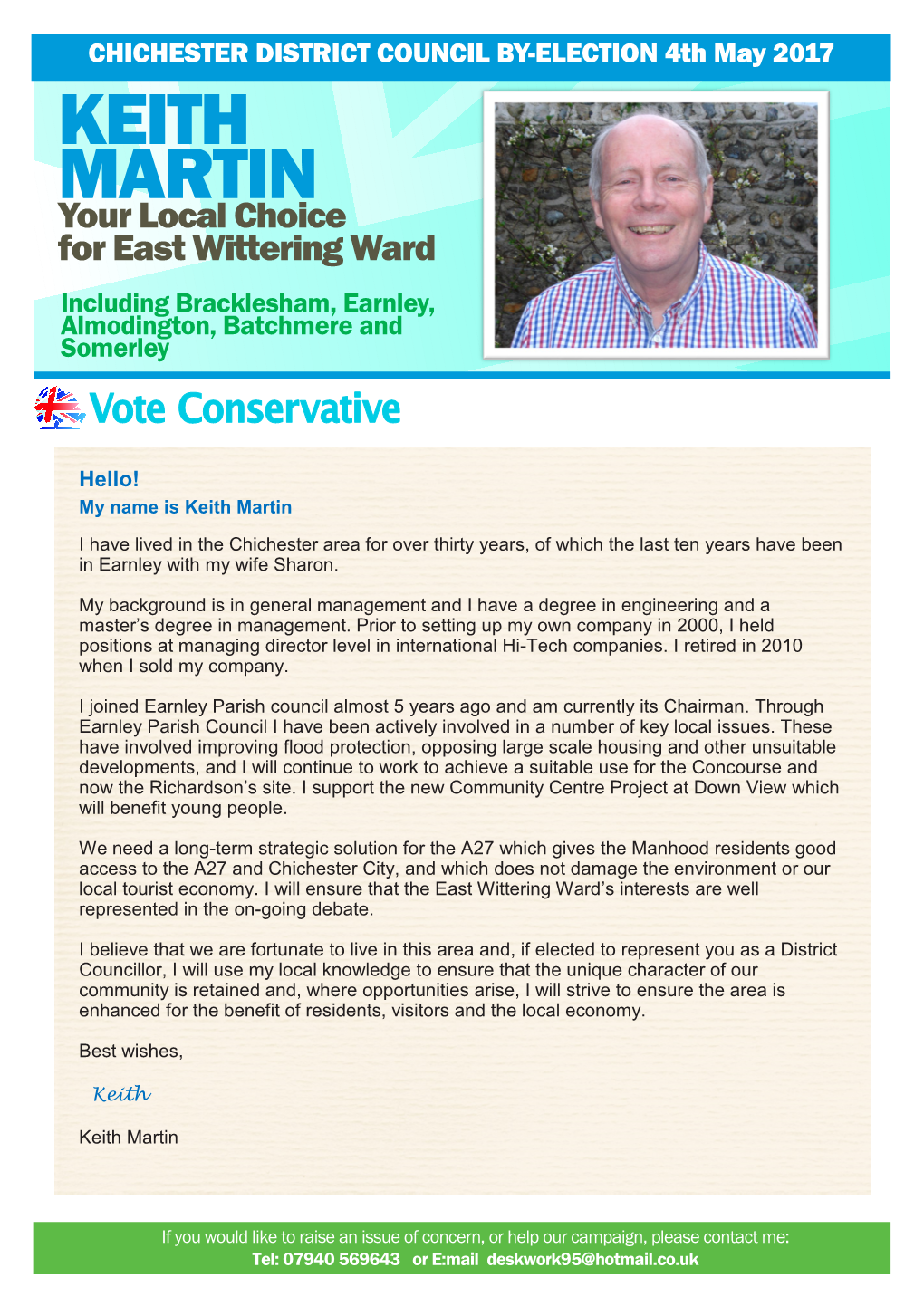 KEITH MARTIN Your Local Choice for East Wittering Ward