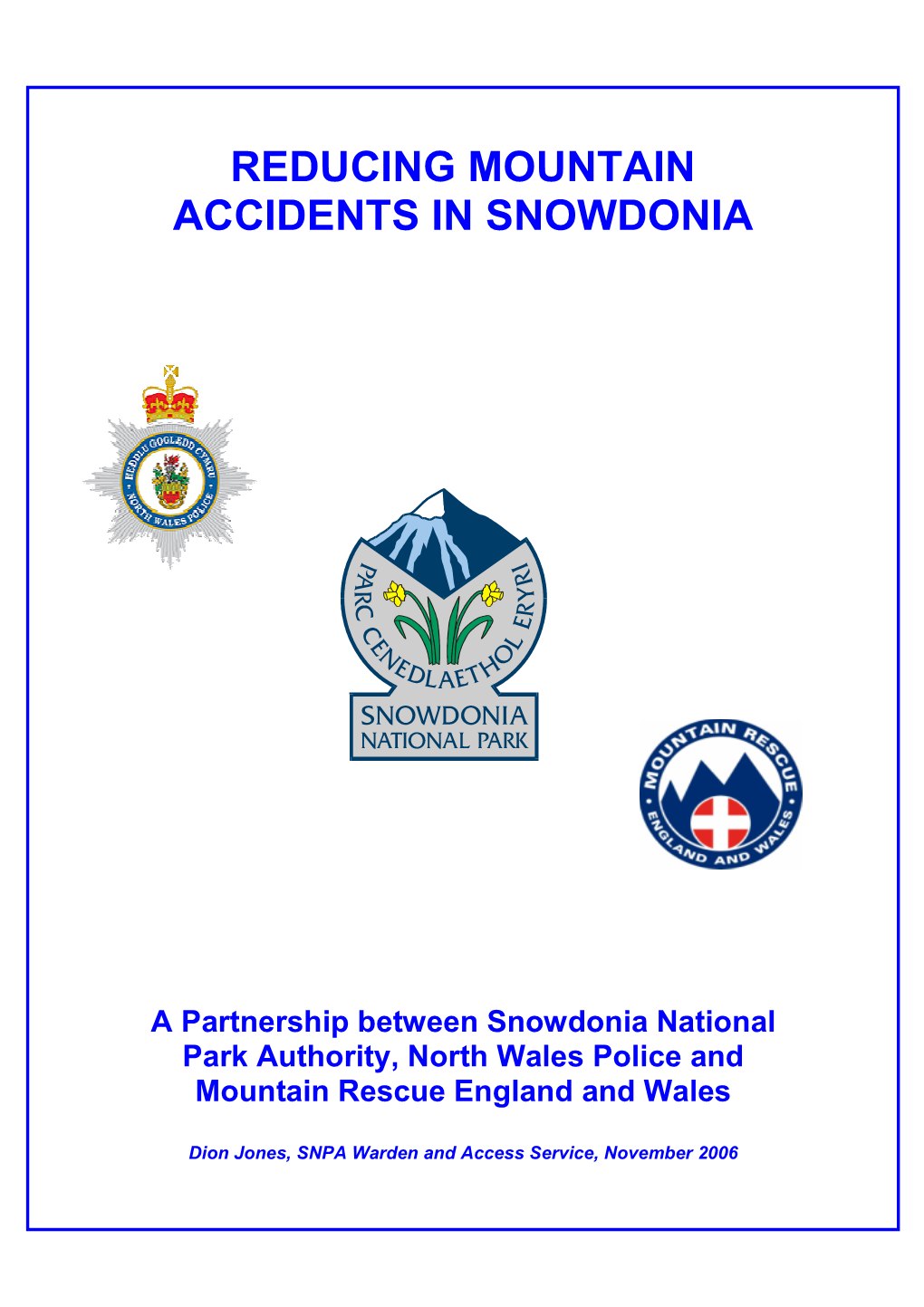 Reducing Mountain Accidents in Snowdonia