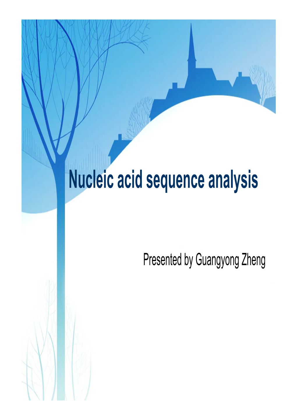 Nucleic Acid Sequence Analysis