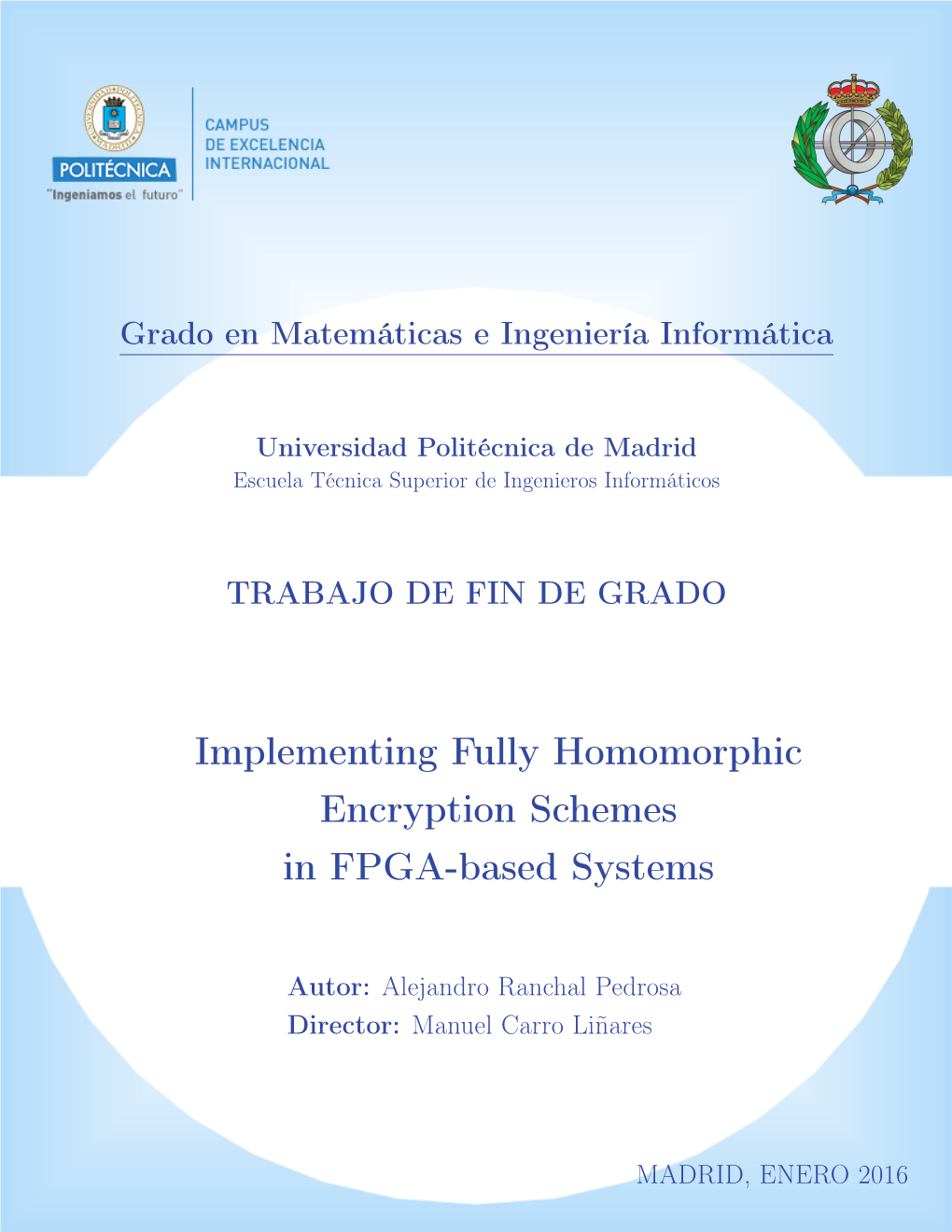 Implementing Fully Homomorphic Encryption Schemes in FPGA-Based Systems