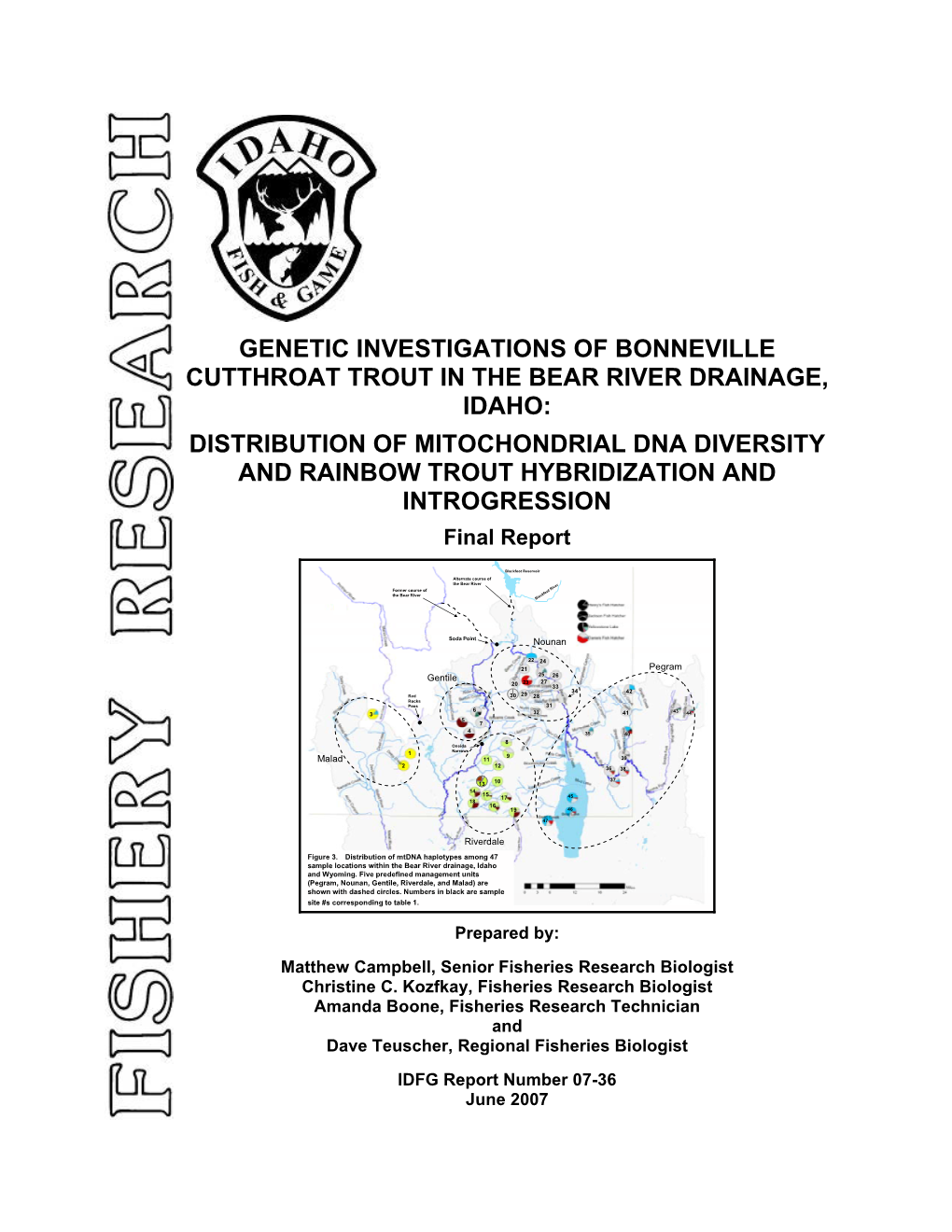 Bonneville Cutthroat Trout Genetics Study