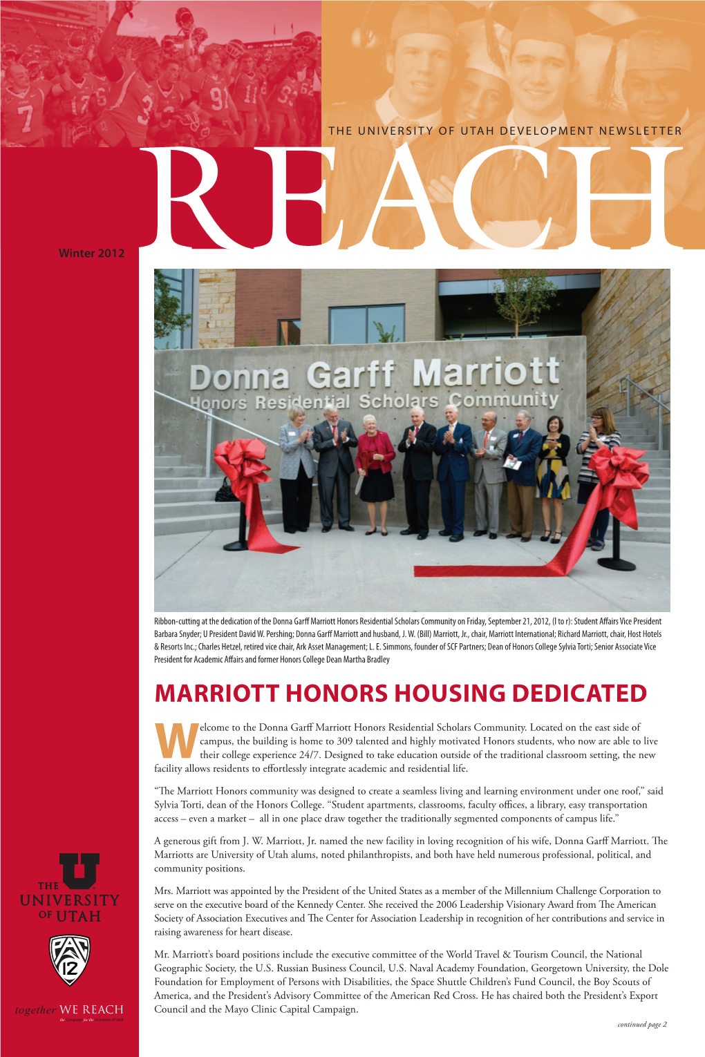 Marriott Honors Housing Dedicated