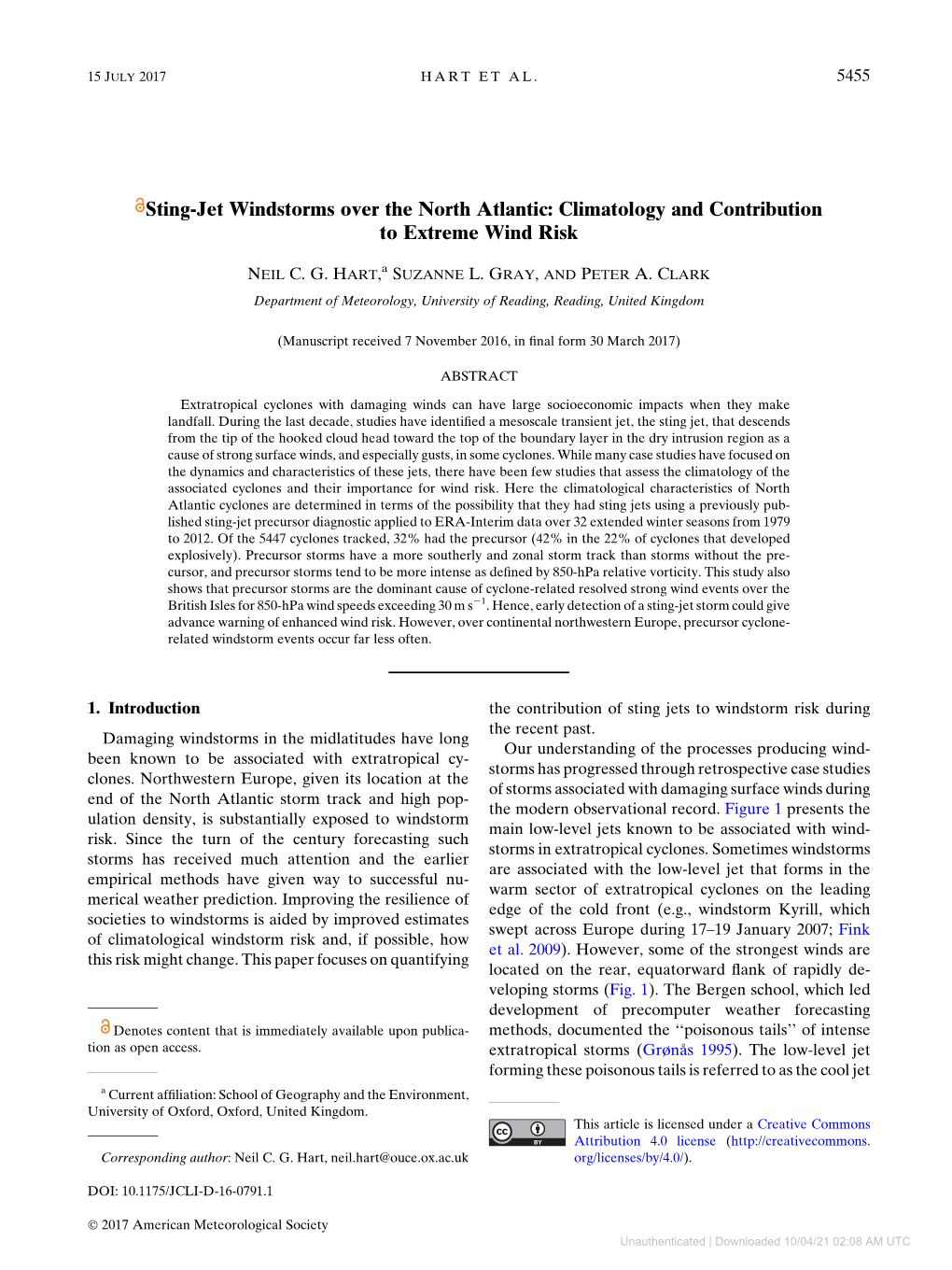 Downloaded 10/04/21 02:08 AM UTC 5456 JOURNAL of CLIMATE VOLUME 30