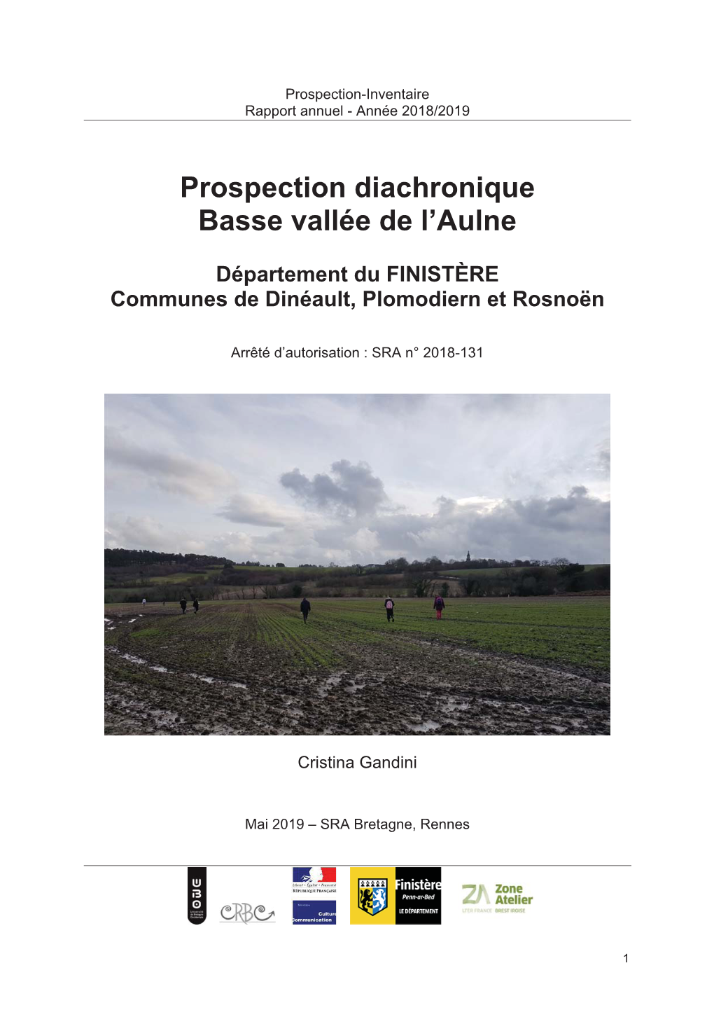Prospection Diachronique Basse Vallée De L'aulne Département Du