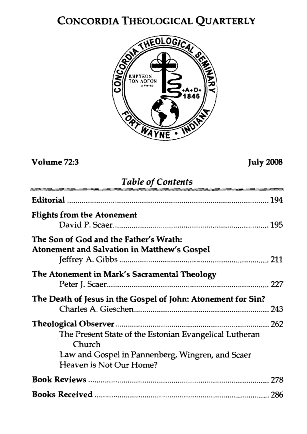 Table of Contents