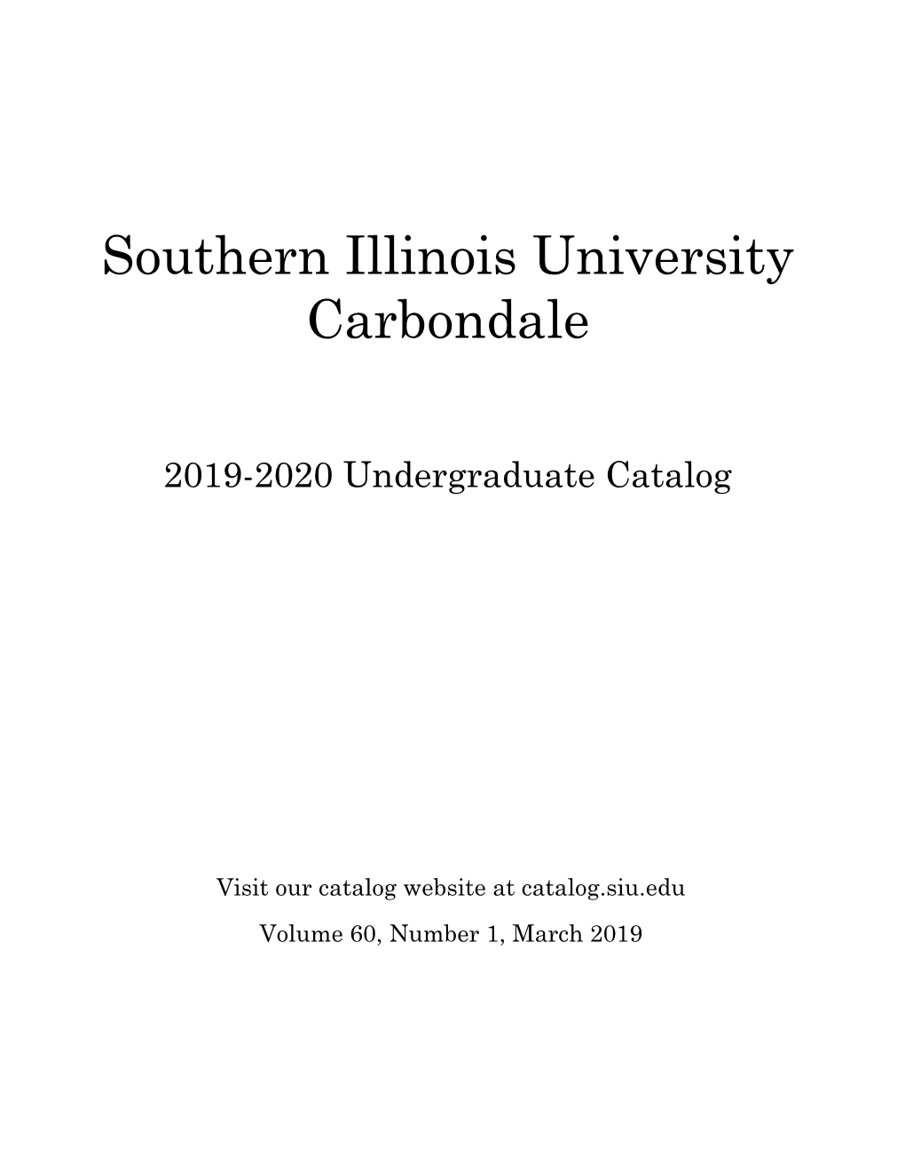 2019-2020 Undergraduate Catalog