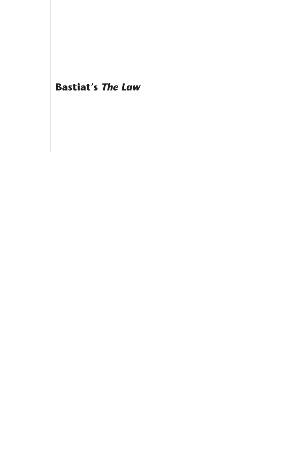 Bastiat's The
