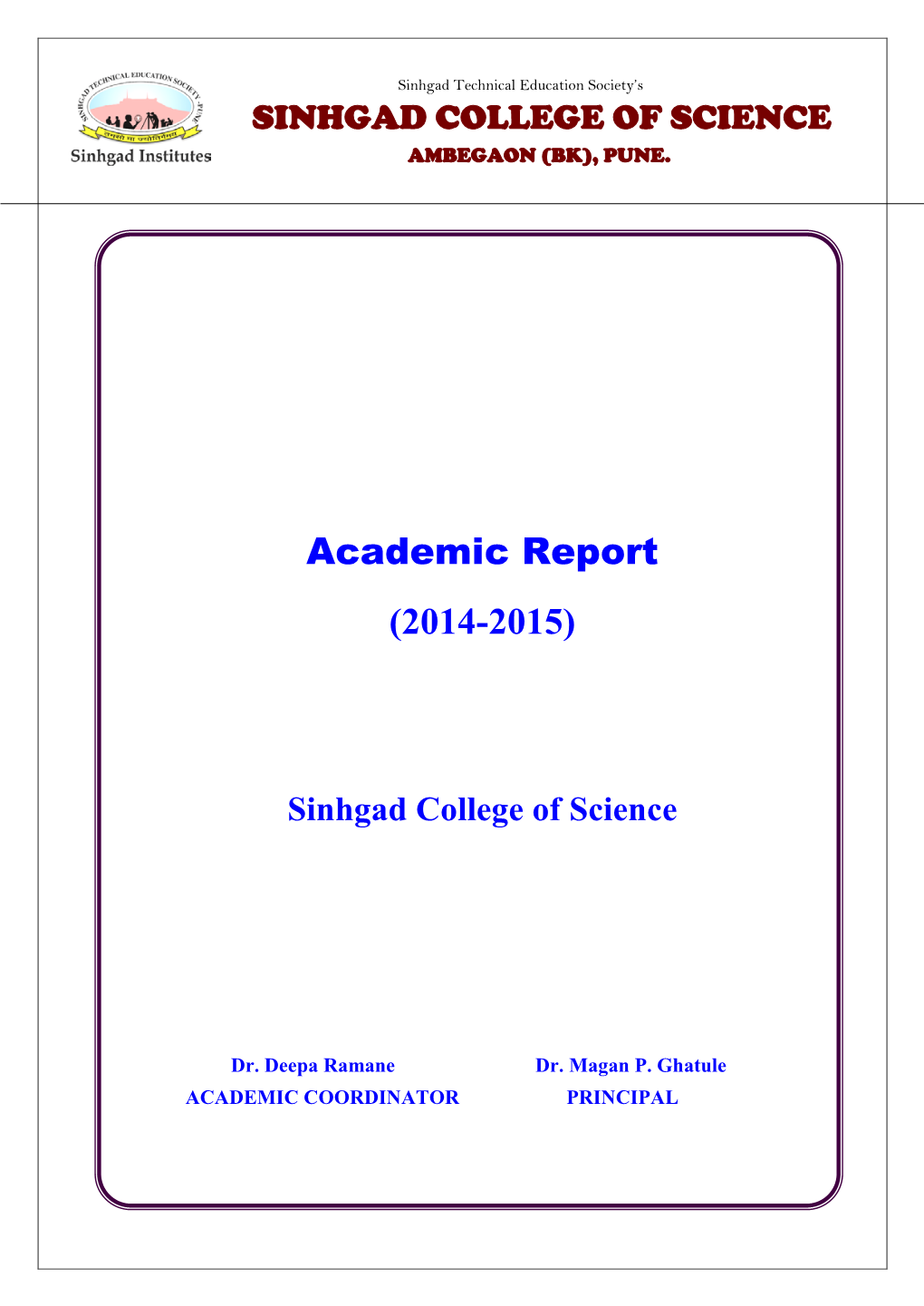 Academic Report (2014-2015)