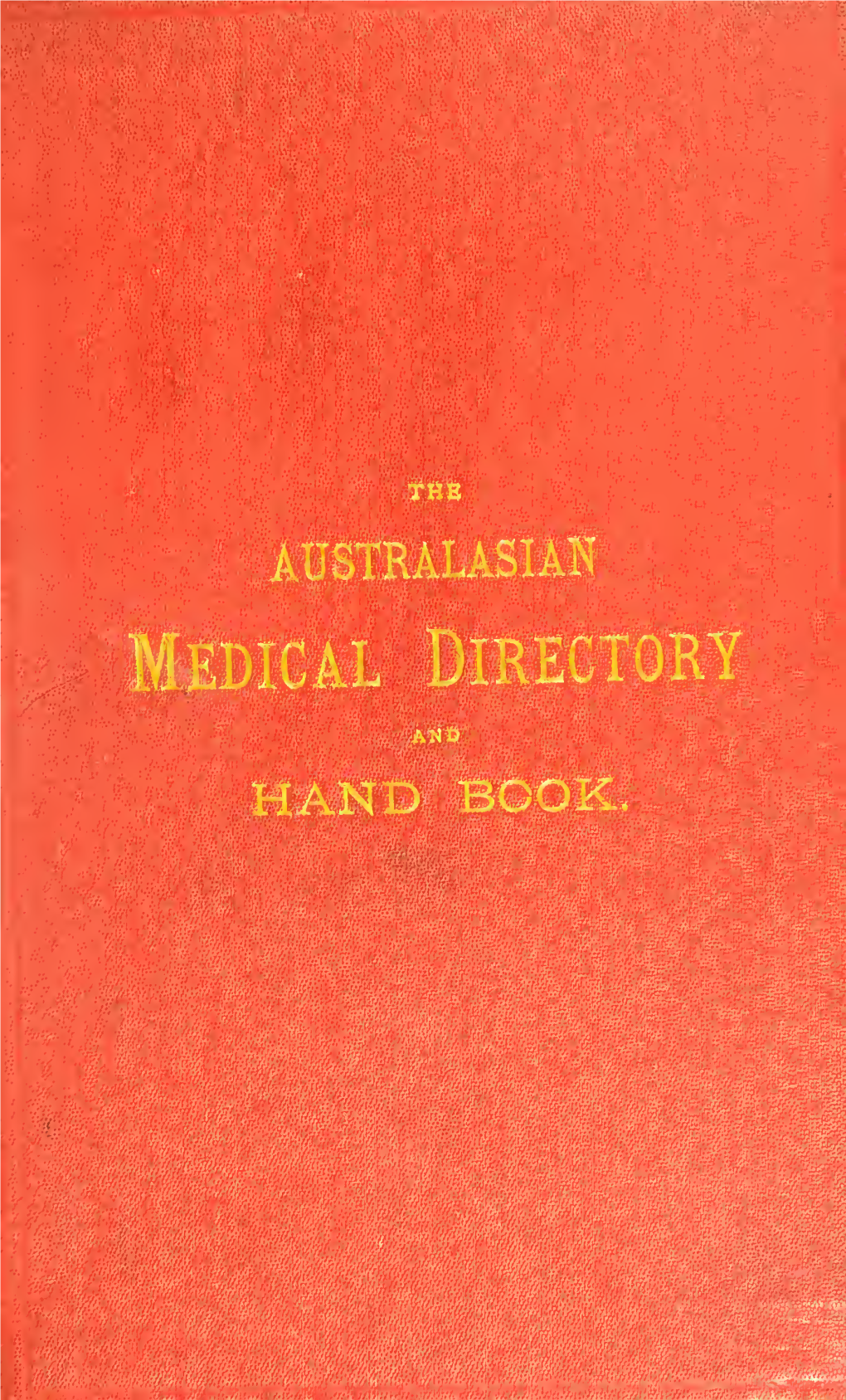 The Australasian Medical Directory and Handbook